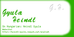 gyula heindl business card